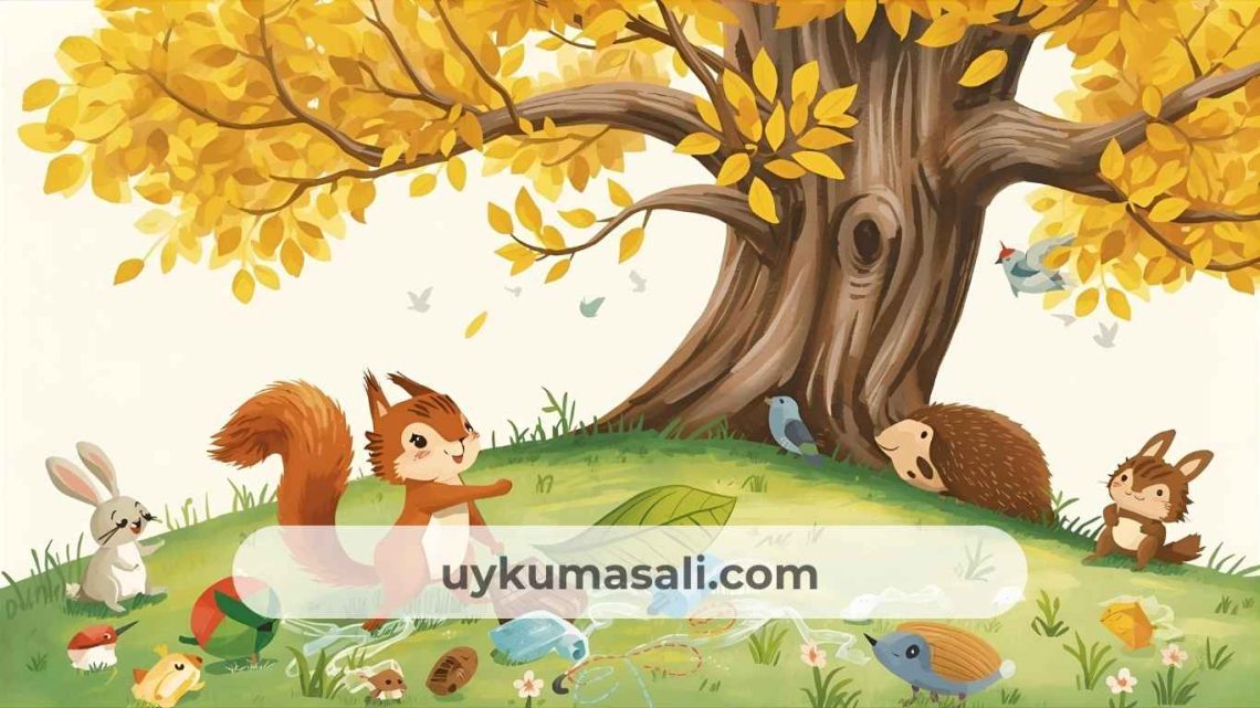 Küçük Sincap Piti ve Parlak Yapraklı Ağaç Masalı